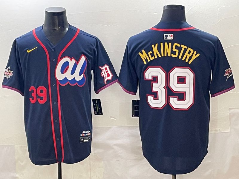 Men 2025 Detroit Tigers 39 Mckinstry Drak Blue All star Nike MLB Jersey style 04